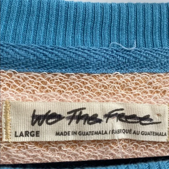 NWOT Free People Classic Crew Striped Sweater Oversized Casual Size Large - Picture 6 of 9